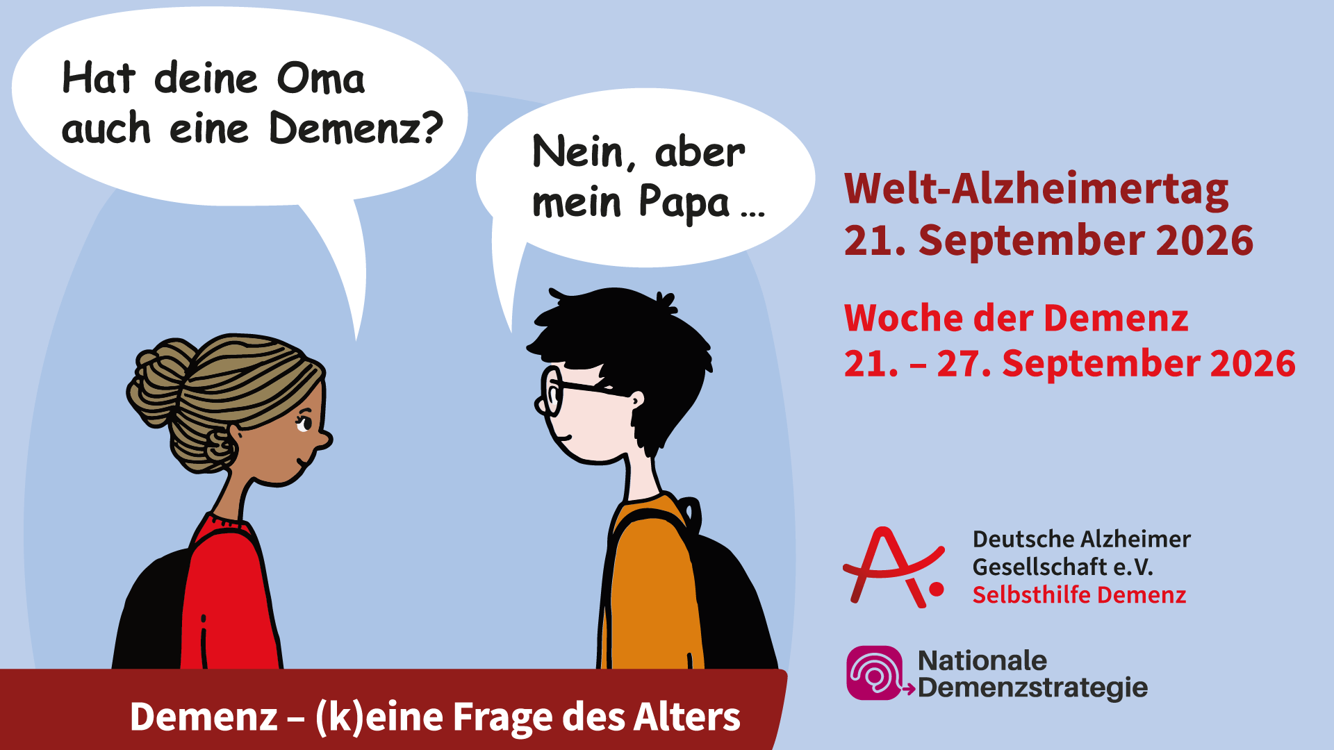 Plaktmotiv zum Welt-Alzheimertag 2026